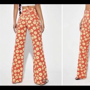 Shein Floral Print straight Leg Jeans